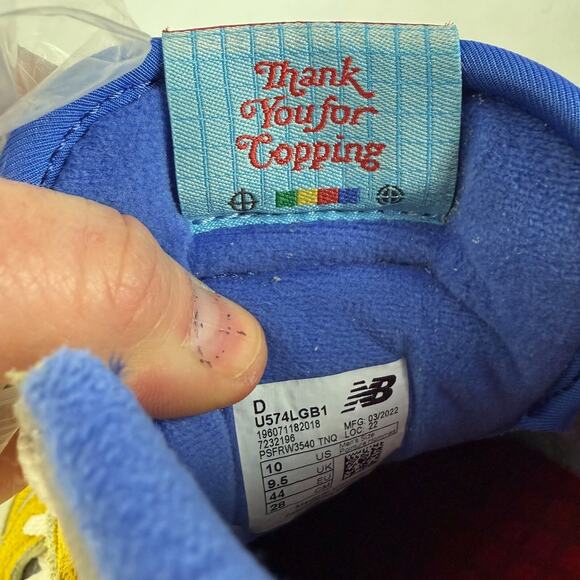 New Balance 574 Bodega Legacy Arrival Sneakers Mens 10 Yellow Athletic Shoes - Picture 12 of 12